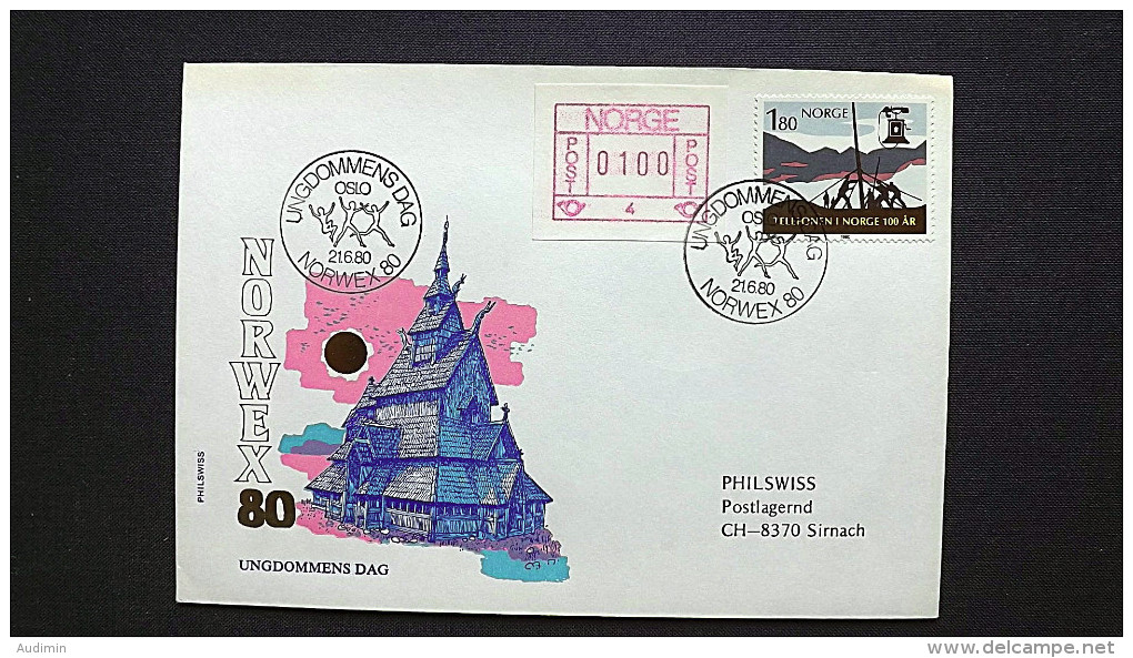 Norwegen 799 Ausstellungsbrief NORWEX ´80, SST POSTENS-DAG 18.6.1980, Flugboot Dornier Do J Wal (1925) - Cartas & Documentos