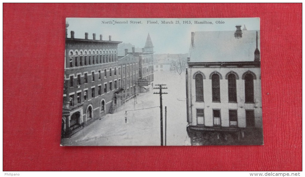 - Ohio> Hamilton  1913 Flood-- North Second Street ========ref 50 - Hamilton