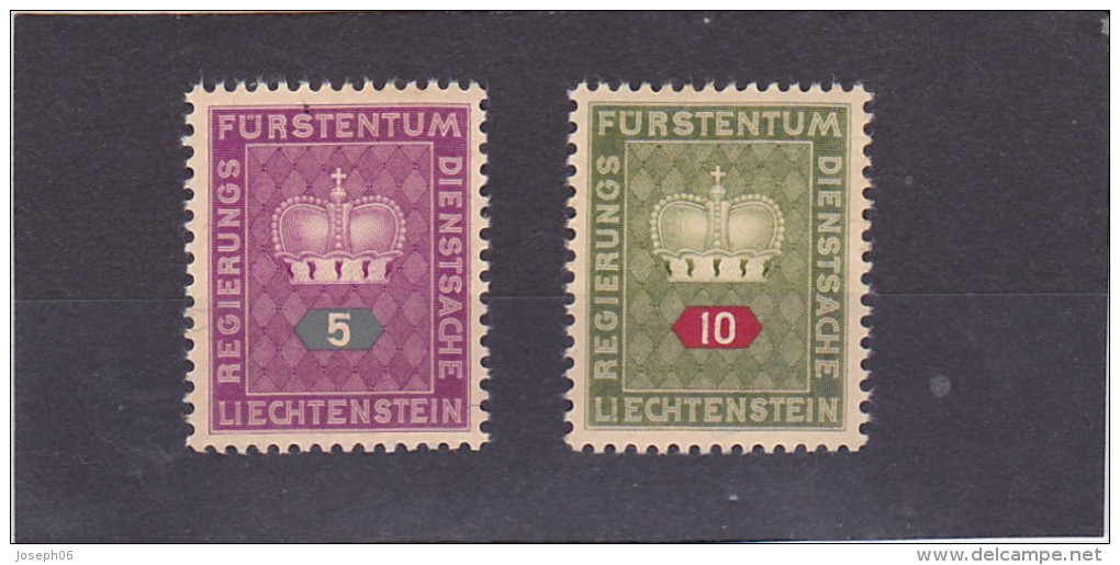 LIECHTENSTEIN   Service    Y.T.   N° 35   36   NEUF** - Service