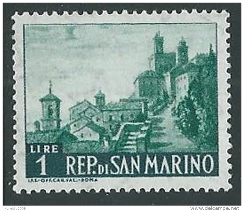 1960 SAN MARINO VEDUTE 1 LIRA MNH ** - W12-6 - Unused Stamps