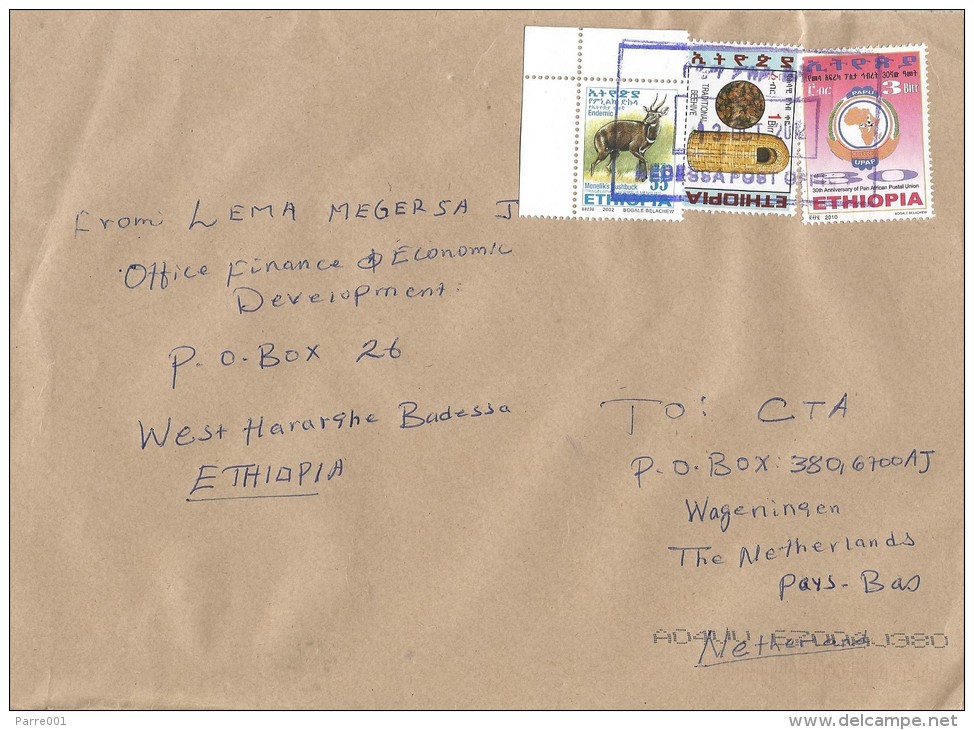 Ethiopia 2012 Bedessa Village Postmark PAPU Post Beehive Cover - Ethiopië