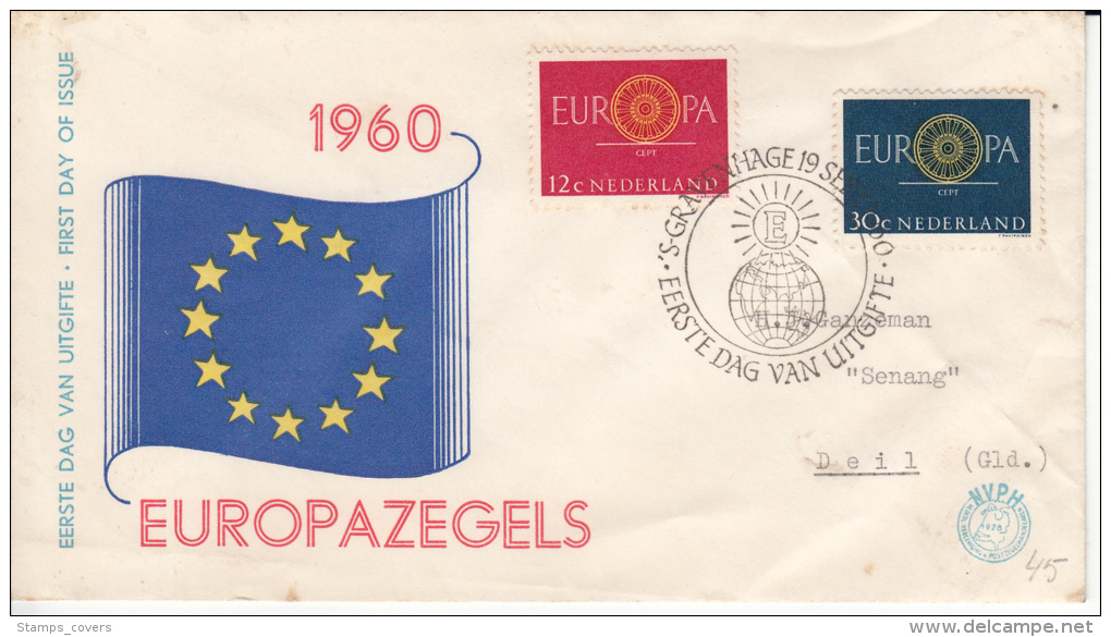 NEDERLAND 1960 FDC MICHEL 753/54 NL CATALOGUS E45 EUROPA - FDC