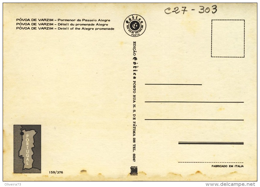 PÓVOA DE VARZIM, Pormenor Do Passeio Alegre, 2 Scans, PORTUGAL - Porto