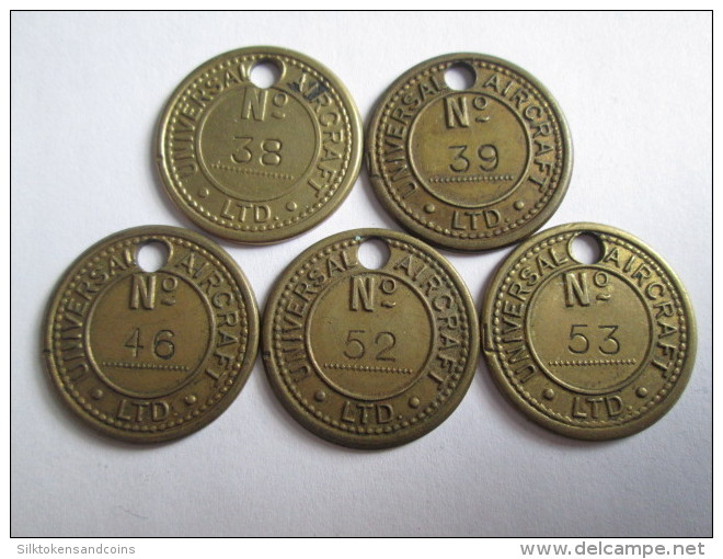 Token - British FIVE Countermarked Universal Aircraft Ltd - Professionali/Di Società