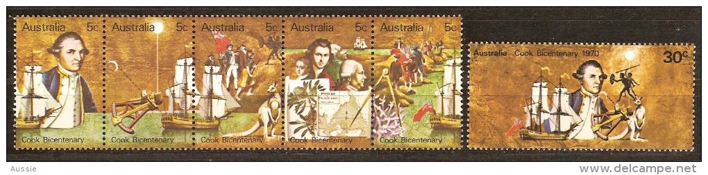 Australia Australie 1970 Yvertn° 407-412 *** MNH Cote 11,25 Euro Cook - Mint Stamps