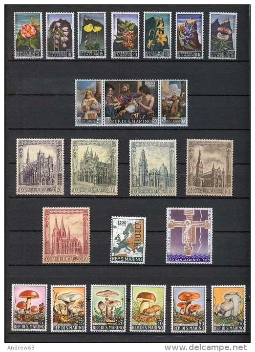 SAN MARINO - 1967 - Complete Year - ANNATA COMPLETA - NUOVI - MNH - Komplette Jahrgänge