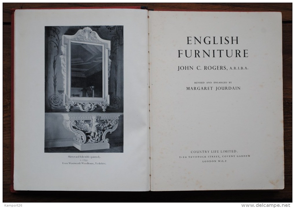 1953 ENGLISH FURNITURE John C.Rogers DE VIEUX MEUBLES Walnut MAHOGANY - 1900-1949