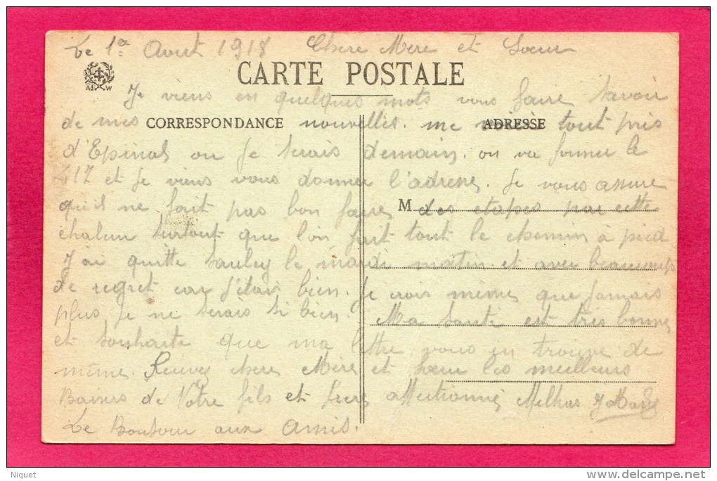 88 VOSGES POUXEUX, Faubourg D'Epinal, Animée, 1918, (Olivier, Pouxeux) - Pouxeux Eloyes