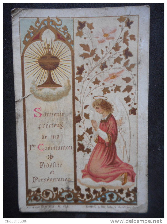 IMAGE Pieuse Ancienne "SOUVENIR Précieux De Ma 1ère COMMUNION - Fidélité Et Persévérance" - Religion & Esotérisme