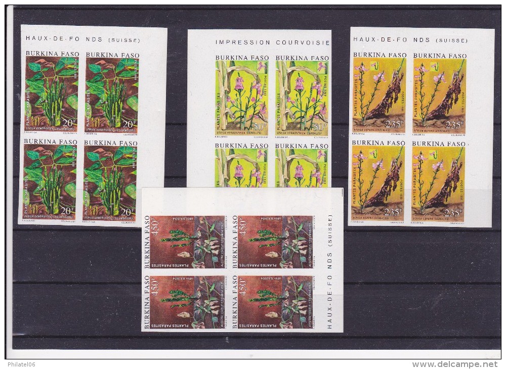 BURKINA FASO   NON DENTELES  MNH** PLANTES PARASITES - Giftige Pflanzen