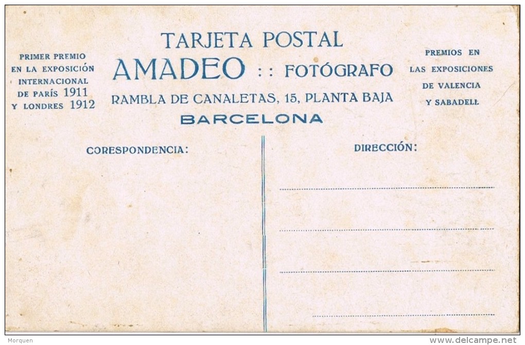 16998. Postal Fotografia. Fotografo AMADEO De Barcelona, Rambla Canaletas - Fotografía