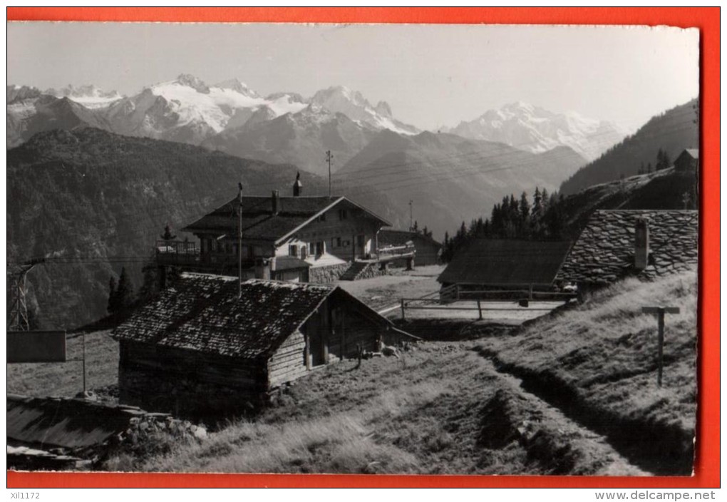 PCD-09  La Creusaz Sur Les Marécottes Salvan, Chalets Et  Chaîne Du Mont-Blanc .  Circulé. - Salvan