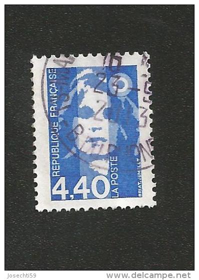 N° 2822 Marianne Du Bicentenaire 4.40 Bleu  Vert   France Oblitéré 1993 - 1989-1996 Marianne Du Bicentenaire