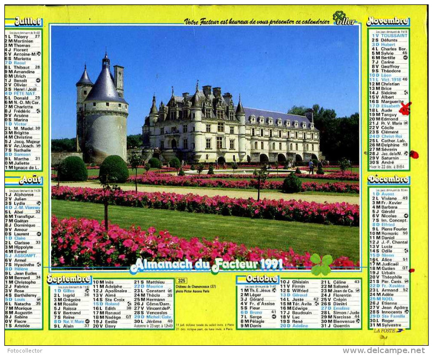 Calendrier Almanach Du Facteur 1991 (Finistère 29) - Grand Format : 1991-00