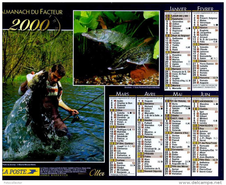 Calendrier Almanach Du Facteur 2000 (Finistère 29) - Grand Format : 1991-00