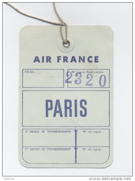 ETIQUETTES A BAGAGES AIR FRANCE -PAPIER - Baggage Labels & Tags