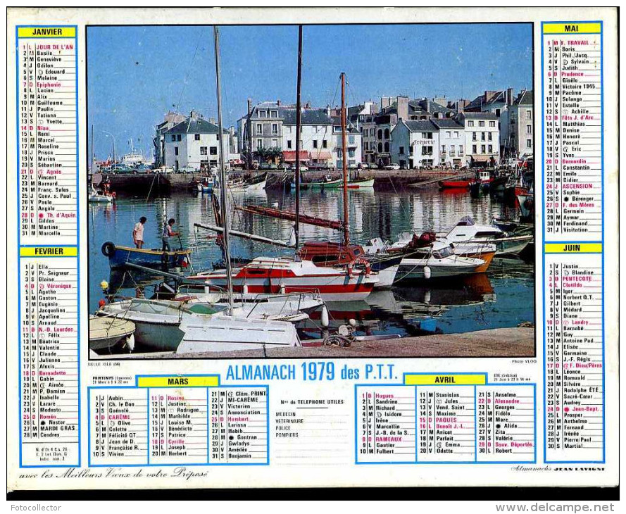 Calendrier Almanach Du Facteur 1979 (Finistère 29) N° 2 - Grand Format : 1971-80