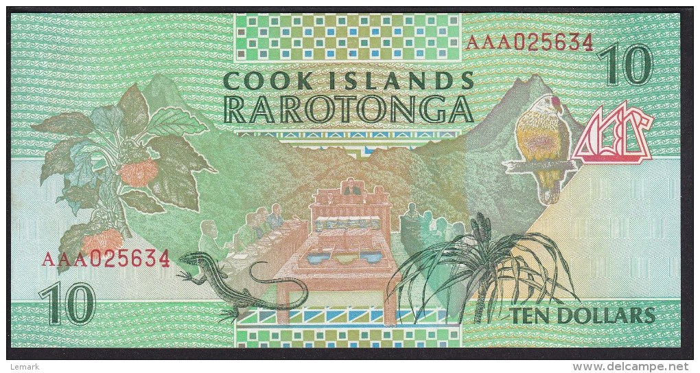 Cook Islands 10 Dollar 1992 P8 UNC - Cook