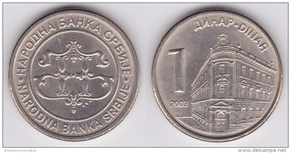 SERBIA 1 DINAR   2.003   KM#34   SC/UNC  T-DL-11.659 - Serbien