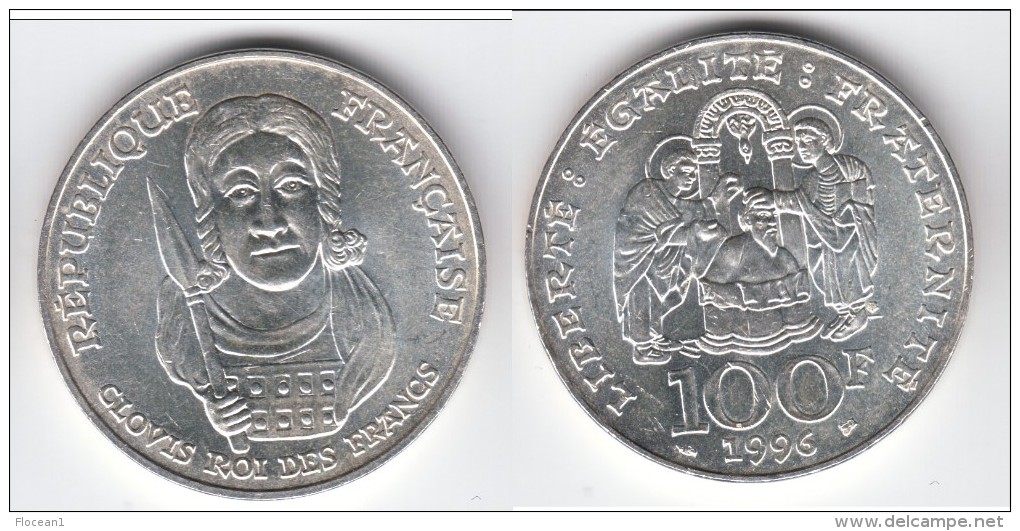 **** 100 FRANCS 1996 CLOVIS ROI DES FRANCS - ARGENT **** EN ACHAT IMMEDIAT !!! - Autres & Non Classés