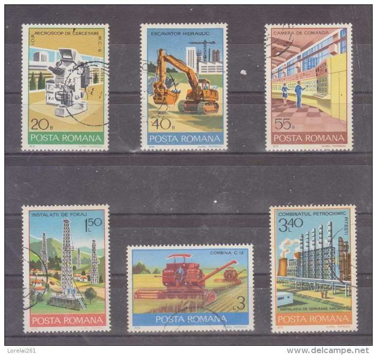 1978 -  Industries Roumaines Mi No 3530/3535 Et Yv 3115/3120 - Used Stamps