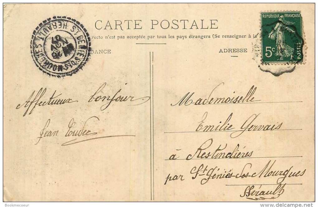 30  SOMMIERES INONDATIONS  Du  26 Septembre 1907  Avenue De La Gare Tranformée En Torrent - Sommières