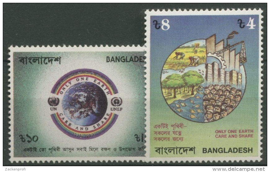 Bangladesch 1992 UNO-Konferenz Umwelt U. Entwicklung 415/16 Postfrisch - Bangladesh