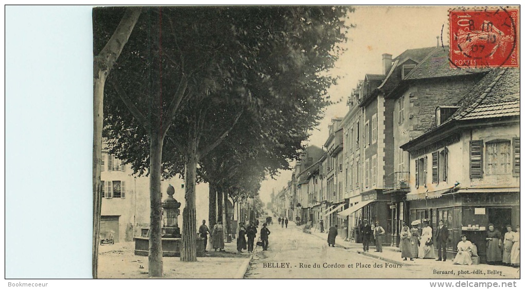 01  BELLEY   Rue Du Cordon Et Place Des Fours - Belley