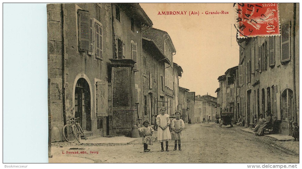 01  AMBRONAY   GRAND RUE  JAMAIS VUE SUR DELCAMPE - Belley