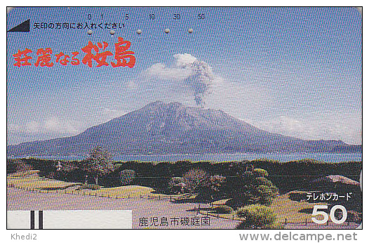 Télécarte Ancienne Japon / 110-6333 - VOLCAN - VULCAN Japan Front Bar Phonecard / B - VULKAN Balken TK - VOLCANO - Vulkane