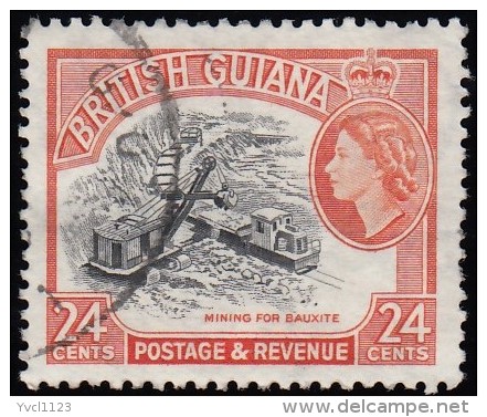 BRITISH GUIANA - Scott #261 Bauxite Mining (*) / Used Stamp - British Guiana (...-1966)