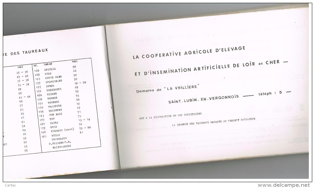 D41 LA VRILLIERE-SAINT-LUBIN-EN-VERGONNOIS.INSEMINATION ARTIFICIELLE DU L&C41.CENTRE DE LA FUTAIE COOP. SARTHOISE 72 - Autres & Non Classés