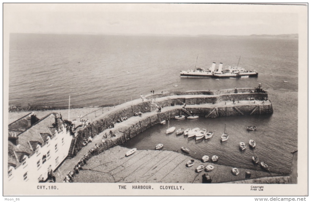 ANGLETERRE - CLOVELLY - THE HAMBOURG - LE PORT ET BATEAU A VAPEUR - Clovelly