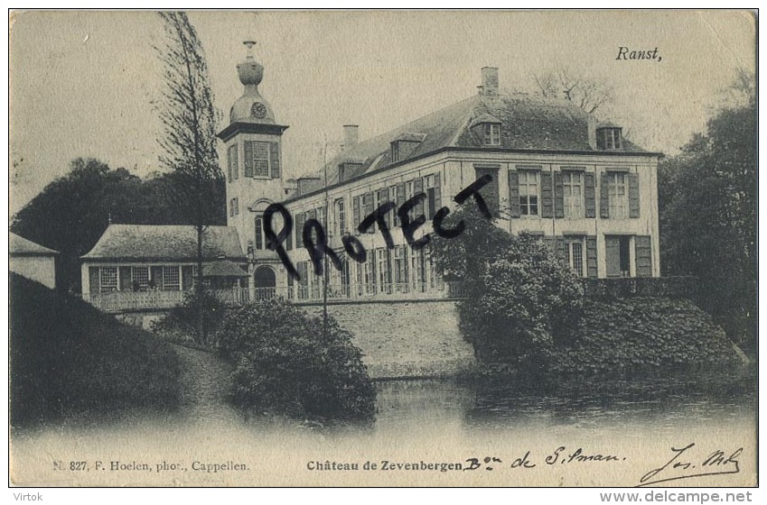 Ranst   :   Kasteel - Chateau :  Zevenbergen     ( Geschreven 1902 Met Zegels ) - Ranst