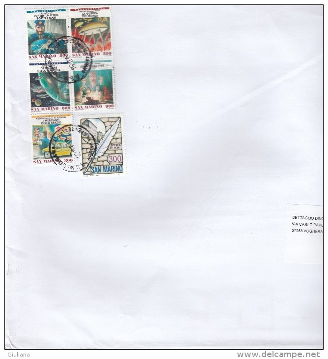 Rep. San Marino 2010  - Bustone   X L´Italia Affrancato  Con 6  Stamps - Storia Postale