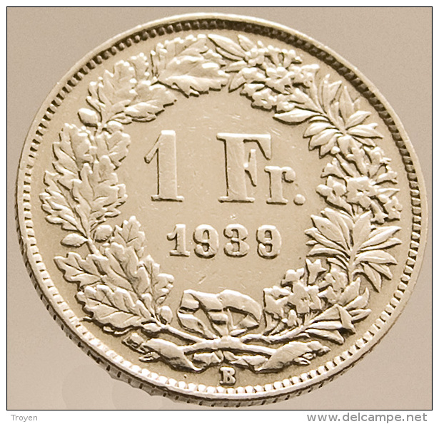 1 Franc - Suisse - 1939 - Argent - Sup - - Swaziland