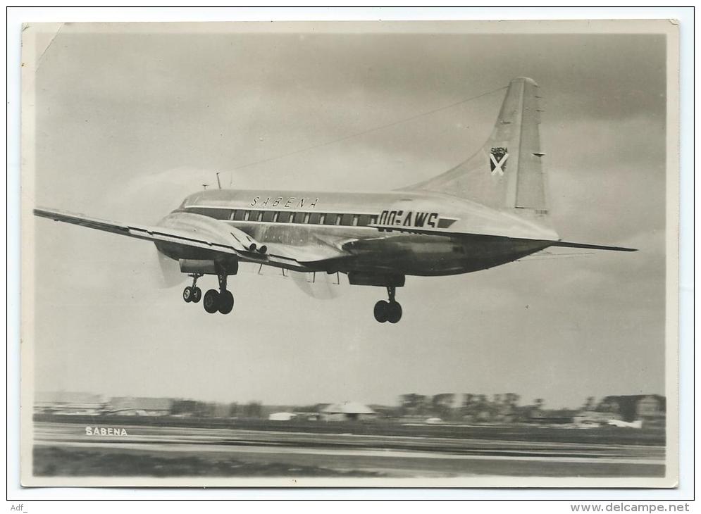 CPSM SABENA : A TWIN ENGINED CONVAIR LINER TAKES OFF, AVION COMPAGNIE AERIENNE SABENA - 1946-....: Ere Moderne