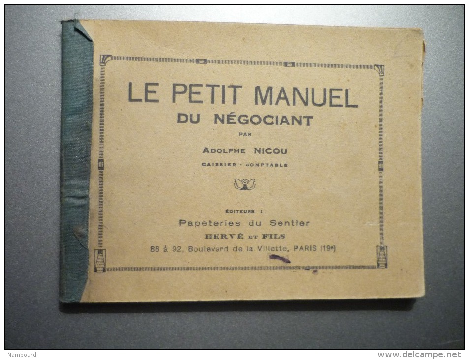 Le Petit Manuel Du Négociant Adolphe Nicou - Management