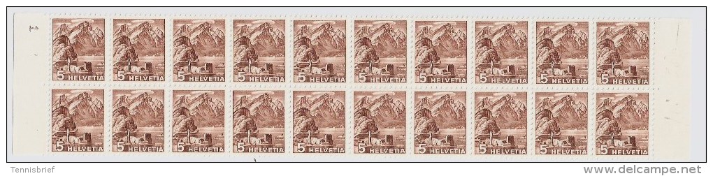 Ausg. 1948, 5 C. 10er Streifen, Alle Rollen-Nr. ,Fr. 250,- ++  #5193 - Franqueo