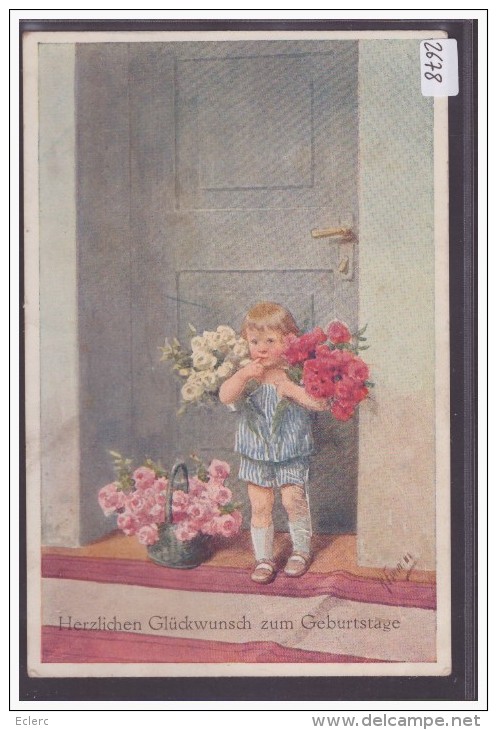 ENFANT ET FLEURS - PAR KARL FEIERTAG - TB - Feiertag, Karl