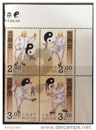 2015 MACAO/MACAU Tai Ji CHuan Boxing 4V - Unused Stamps