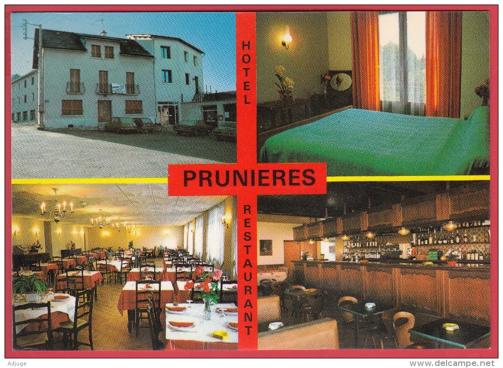 CPM * 48 * AUMONT-AUBRAC * 1970 * Restaurant Prunières  ** TBE * Scan Recto/verso - Aumont Aubrac