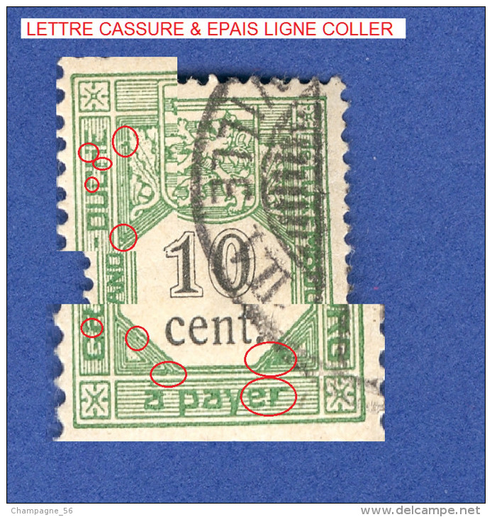 VARIÉTÉS 1907 N° 2 TIMBRES TAXE   OBLITÉRÉ  DOS CHARNIÈRE - Portomarken