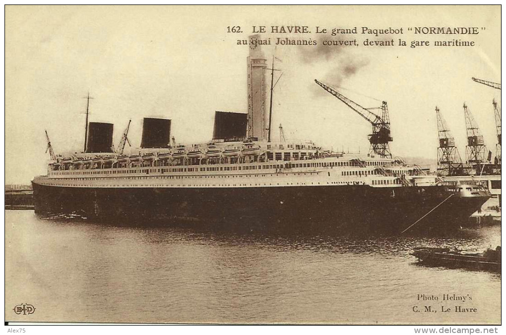 LE GRAND PAQUEBOT "NORMANDIE" -- - Paquebots