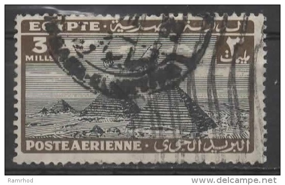 EGYPT 1933 Air Handley Page H.P.42 Over Pyramids - 3m. - Black And Brown AVU - Poste Aérienne