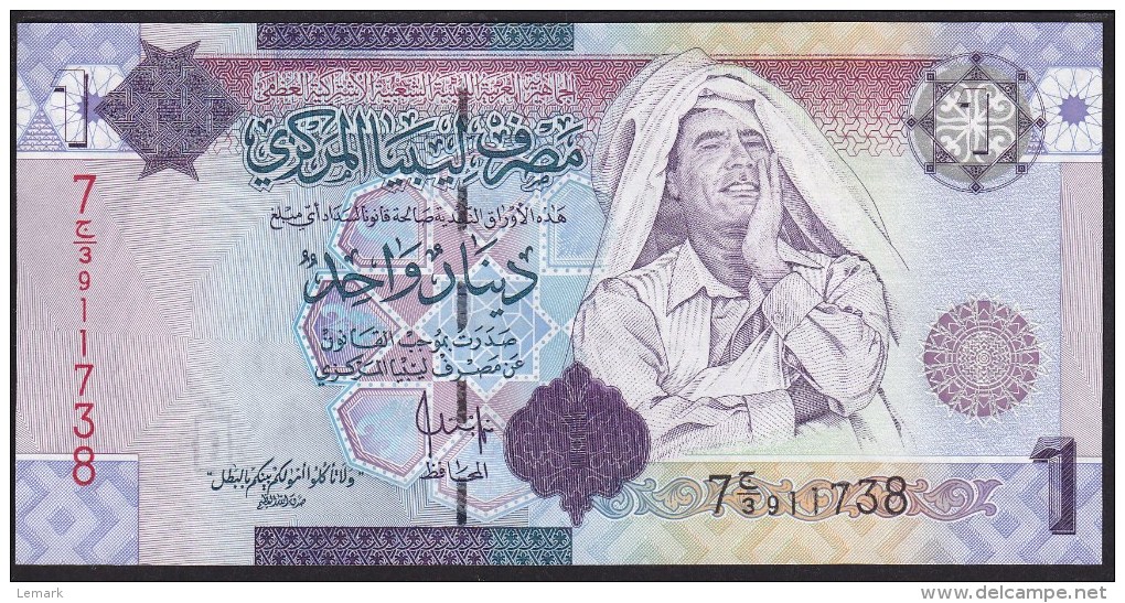 Libya 1 Dinar 2009 P71 UNC - Libya