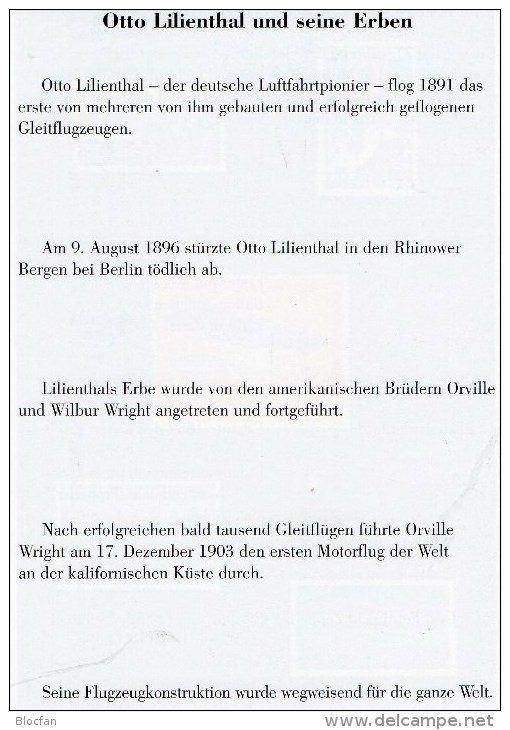 Marhauer:Pioniere Der Luftfahrt 1999 Plus BRD 1543+Block 24 O 25€ Otto Lilienthal 1991 Bloc Ms Airmails Sheet Bf Germany - Technical