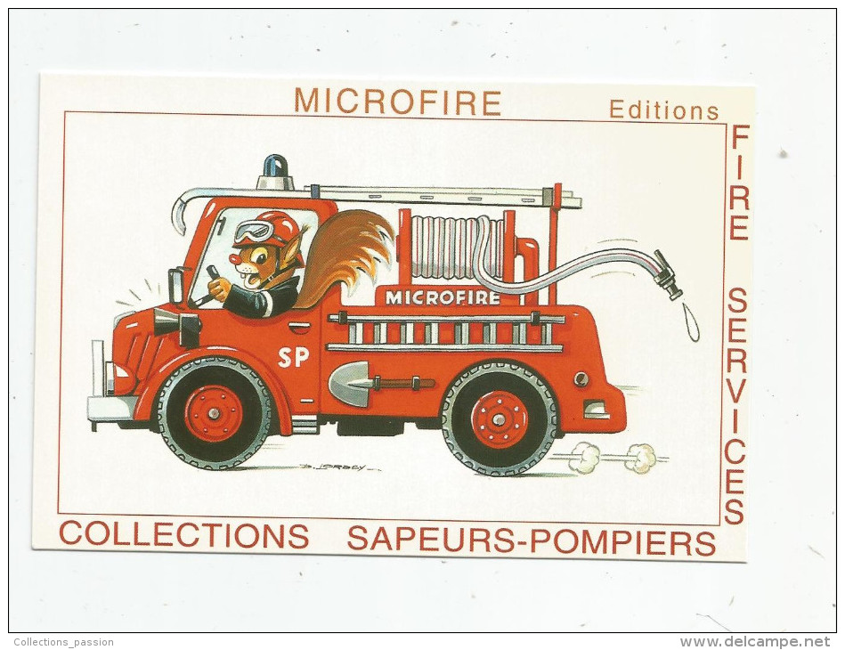 G-I-E , Cp , COLLECTIONS SAPEURS POMPIERS , Fire Service , Publicité : Microfire , Objets De Collections , Paris - Brandweer