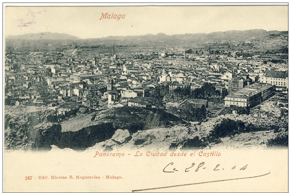 MALAGA -- PANORAMA -- LA  CIUDAD  Desde El  CASTILLO - Malaga