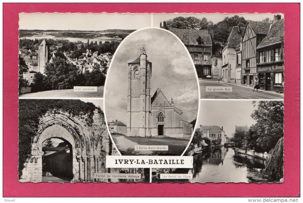 27 EURE IVRY-la-BATAILLE, Multi-Vues, Animée, 1955, (Artaud, Nantes) - Ivry-la-Bataille
